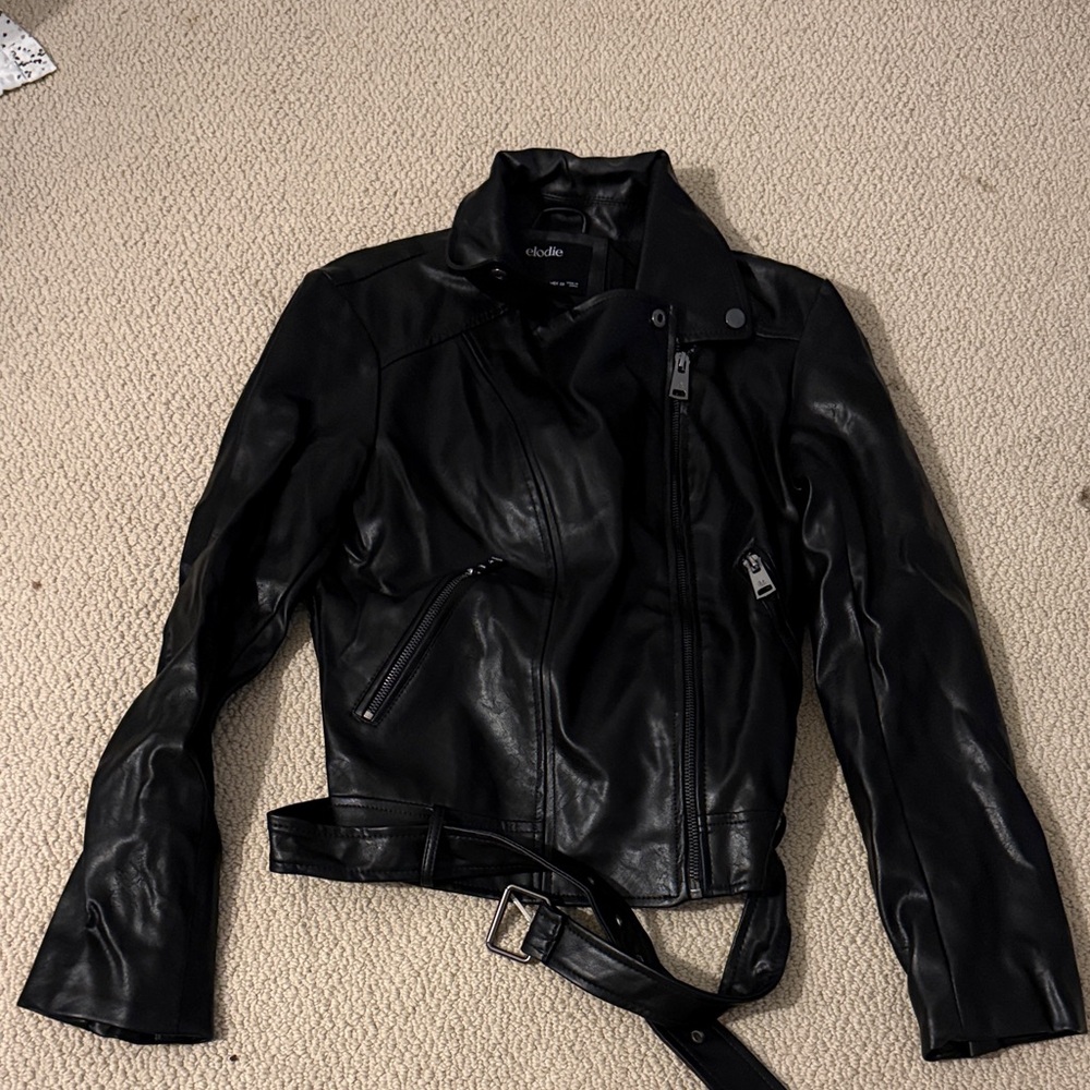 Elodie Women's Sleek Black Leather Jacket
